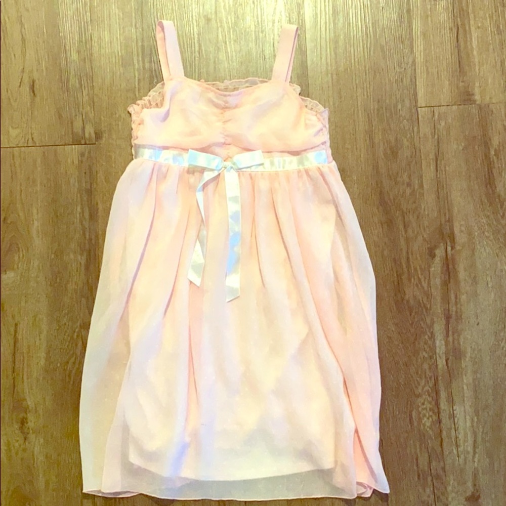 Cherokee girls polkadot pink dress size 8